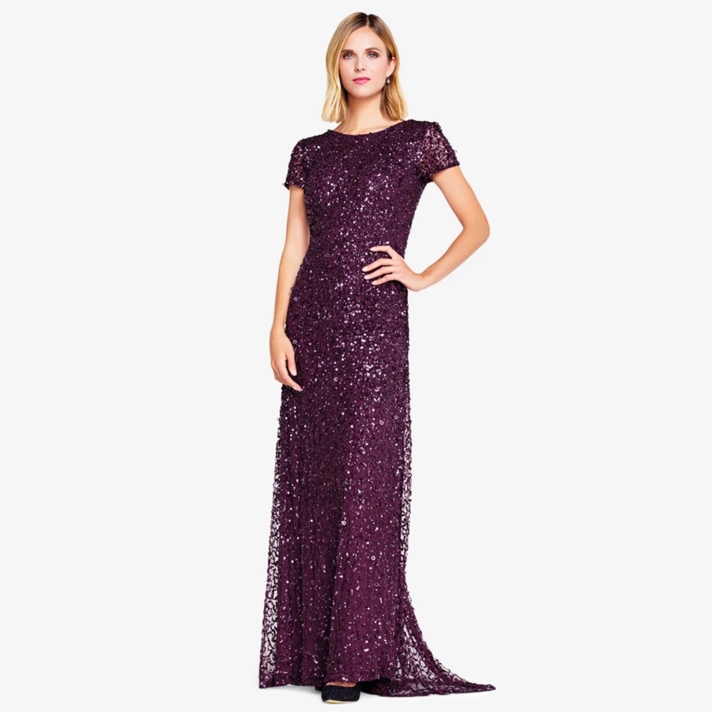 Sequin Cabernet Gown
